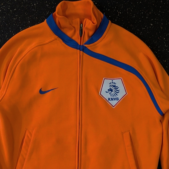 Nike Netherlands Track Jacket Size Medium Orange Futbol Soccer Nederland - Picture 4 of 12